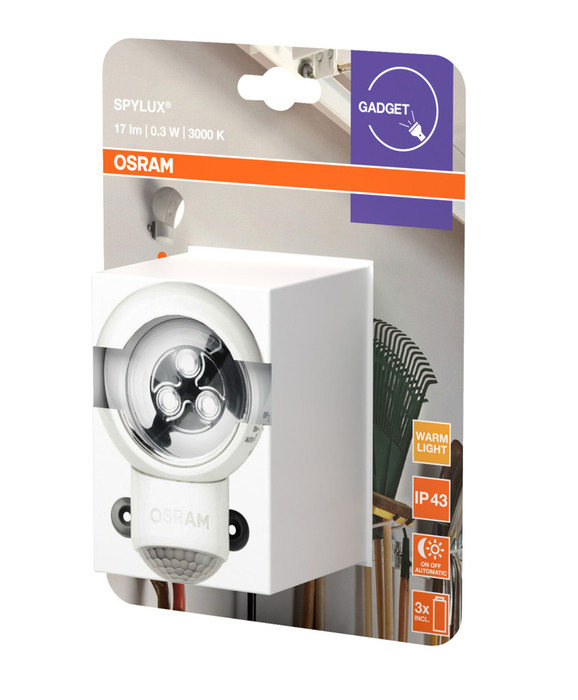 Osram Spylux sensorlampe batteri